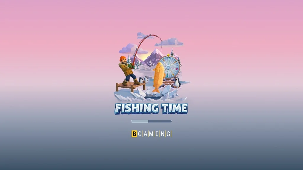 Fishing Time demo: the 54-sector ice-fishing wheel and betting layout